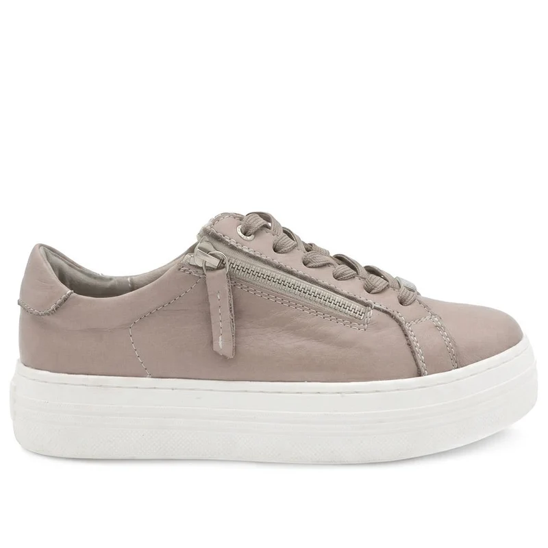 Amaliadawide Wide Fit Leather Platform Trainers - AMALIADAWIDE / 329 929