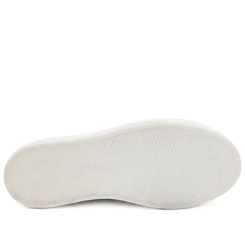 Amaliadawide Wide Fit Leather Platform Trainers - AMALIADAWIDE / 329 929 - Stone