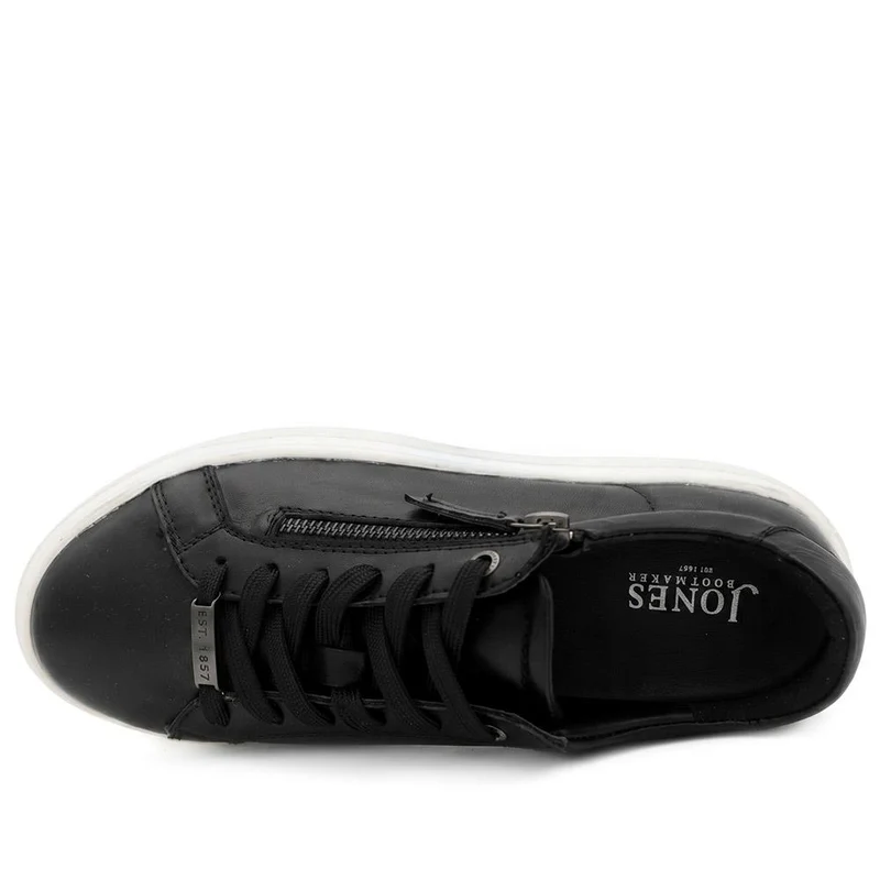 Amaliadawide Wide Fit Leather Platform Trainers - AMALIADAWIDE / 329 929 - Black