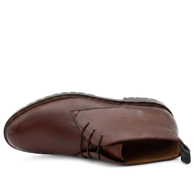 Galvano Leather Cushioned Chukka Boots - GALVANO / 329 982 - Tan Grain
