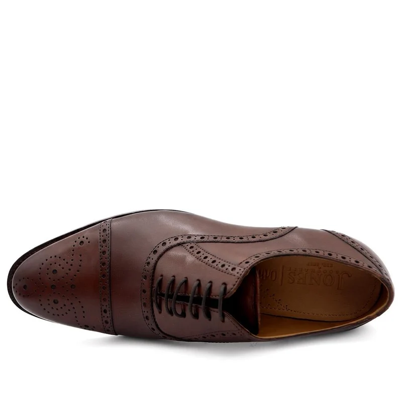 Maynard Wide Fit Leather Oxford Brogues - MAYNARDWIDE / 329 989 - Chestnut
