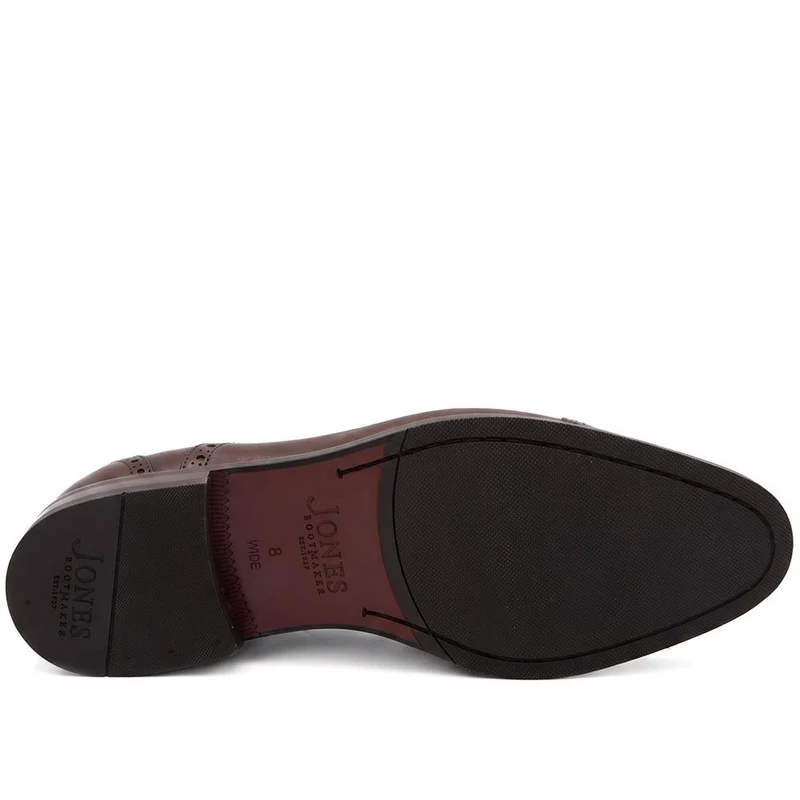 Maynard Wide Fit Leather Oxford Brogues - MAYNARDWIDE / 329 989 - Chestnut