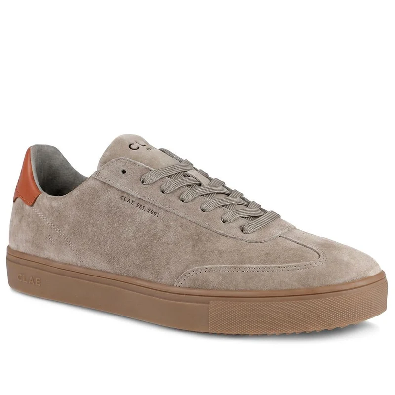Clae Deane Leather Lace Up Trainers - CLAGB43503 / 329 184 - Grey Suede