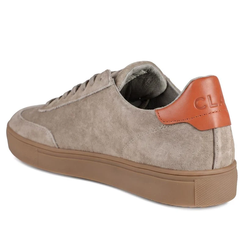 Clae Deane Leather Lace Up Trainers - CLAGB43503 / 329 184 - Grey Suede