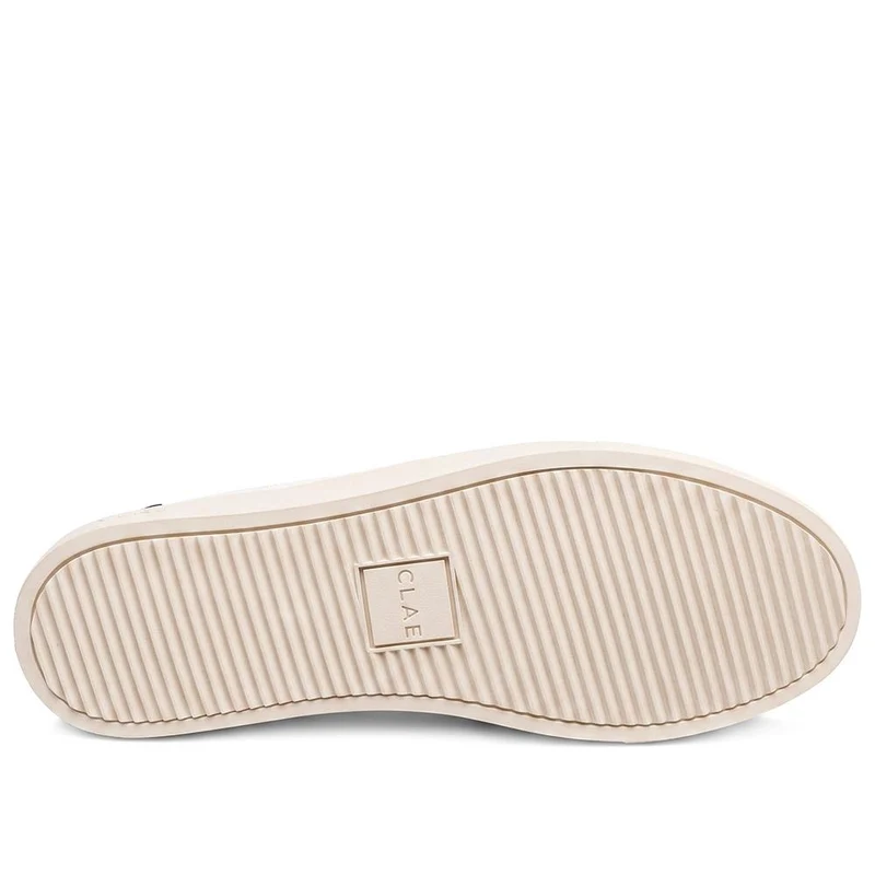 Clae Deane Leather Lace Up Trainers - CLAGB43503 / 329 184 - White-Navy