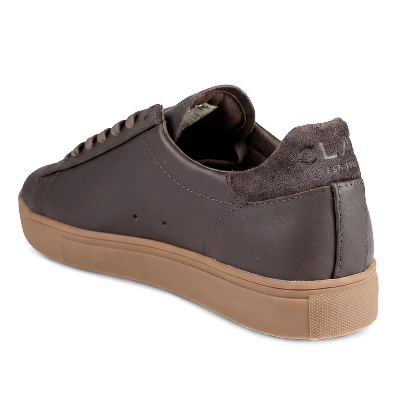 Clae Bradley Essentials Leather Lace Up Trainers - CLAGB43504 / 329 180 - Dark Brown