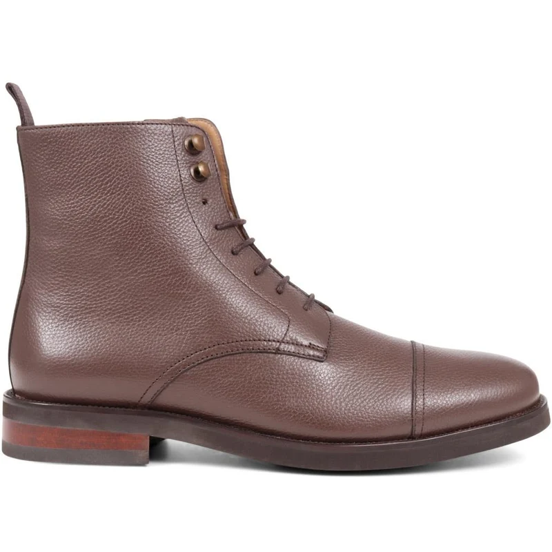 Darley Leather Lace Up Boots - DARLEY2 / 324 377 - Dark Brown