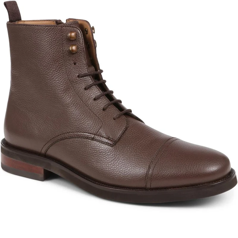 Darley Leather Lace Up Boots - DARLEY2 / 324 377 - Dark Brown