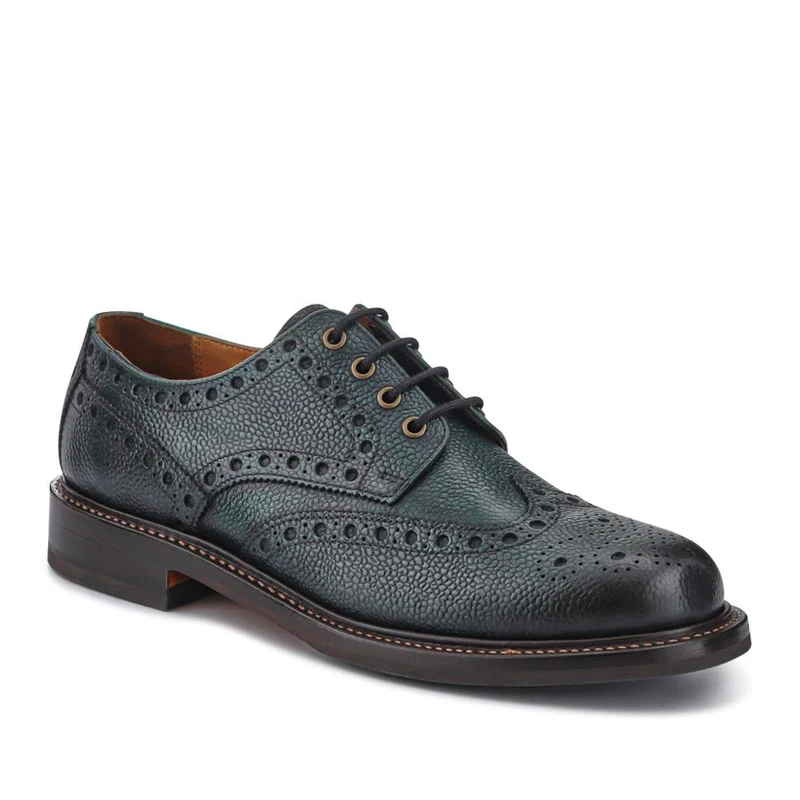 Bushwick1 Buffalo Leather Brogues - BUSHWICK1 / null - Green Grain