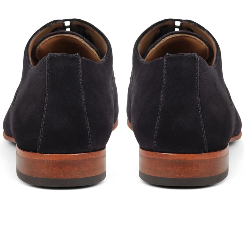 Morpeth Leather Oxford Shoes - MORPETH / 322 592 - Navy Suede