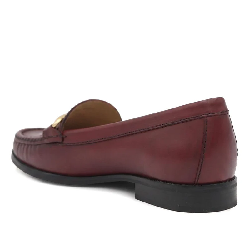 Lorella Wide-Fit Slip-On Shoes - LORELLAWIDE / 327 459 - Burgundy Leather