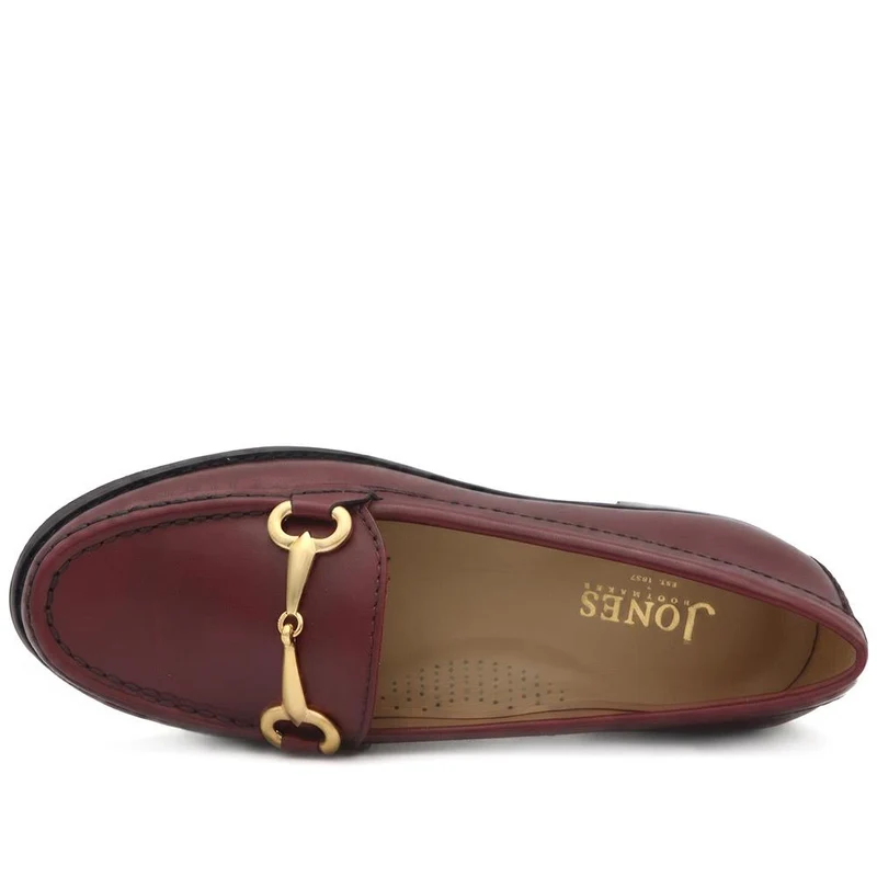 Lorella Wide-Fit Slip-On Shoes - LORELLAWIDE / 327 459 - Burgundy Leather