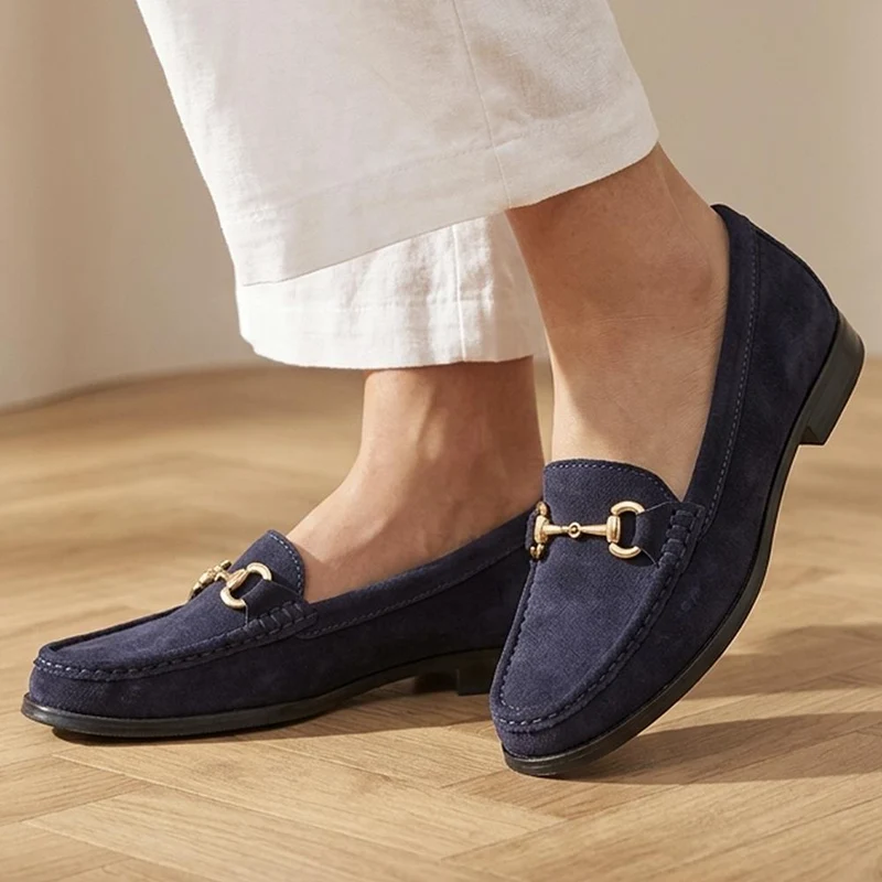 Lex Wide-Fit Suede Loafers - LEXWIDE / 328 250 - Navy Suede