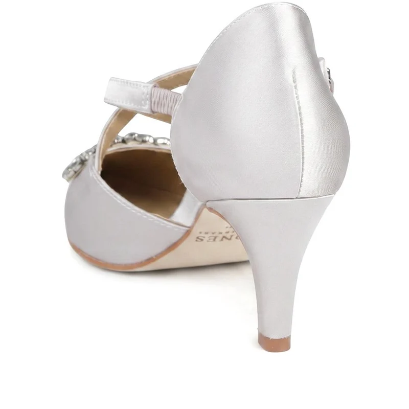 Ysa Leather Stiletto-Heeled Court Shoes - YSA / 327 455 - Oyster Satin