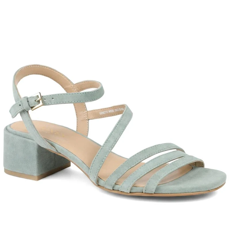 Ginette Wide-Fit Leather Sandals - GINETTEWIDE / 327 388 - Mint