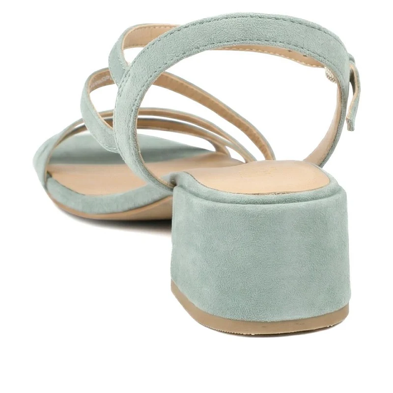 Ginette Wide-Fit Leather Sandals - GINETTEWIDE / 327 388 - Mint