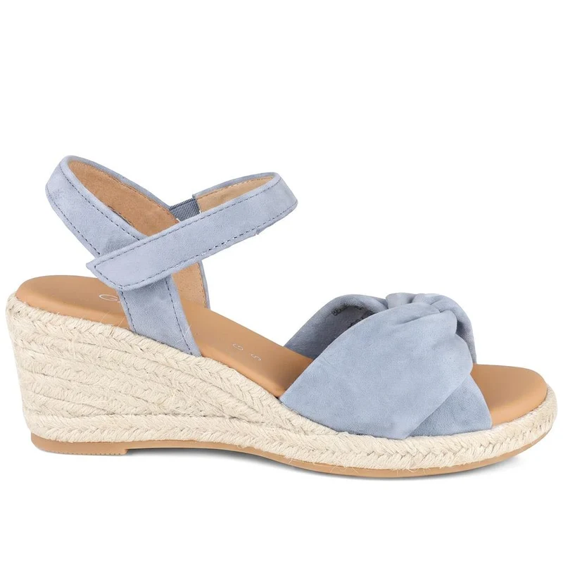 Moon Gabor Leather Wedge-Heel Espadrilles - GAB41505 / 326 987