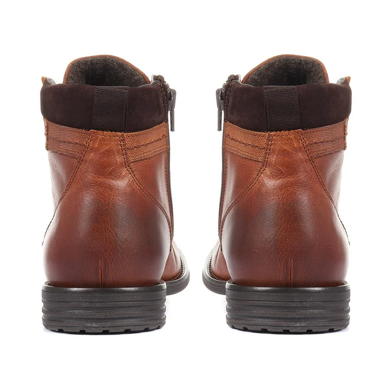 Docklands Leather Lace-Up Boots - DOCKLANDS / 321 008 - Dark Tan