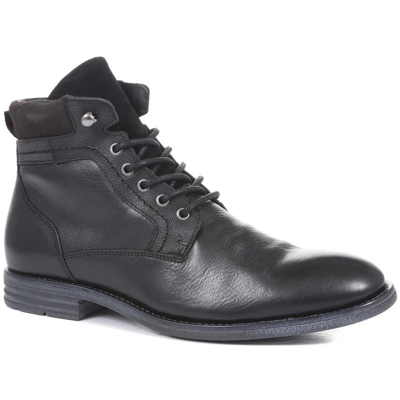 Docklands Leather Lace-Up Boots - DOCKLANDS / 321 008 - Black