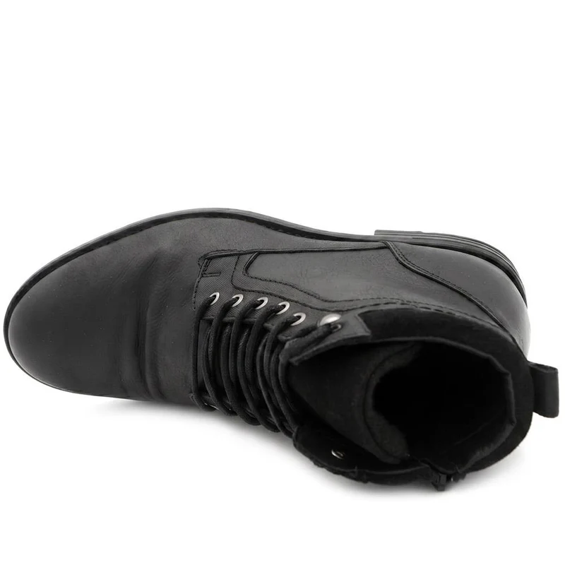 Docklands Leather Lace-Up Boots - DOCKLANDS / 321 008 - Black