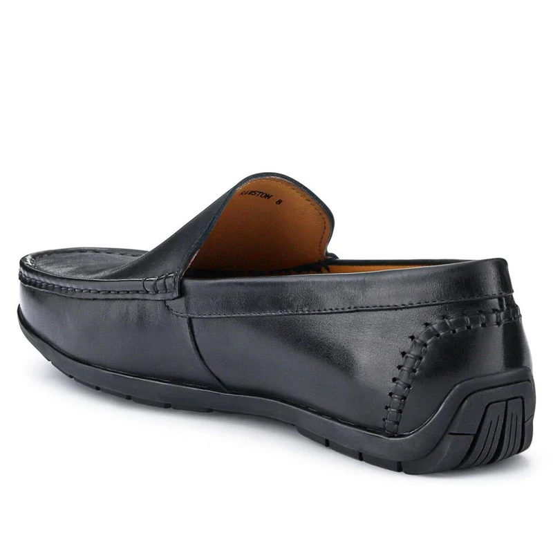 Rawston Wide Fit Smart Leather Slip-On Shoes - RAWSTON / 327 069 - Black