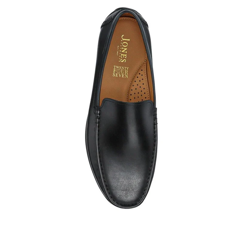 Rawston Wide Fit Smart Leather Slip-On Shoes - RAWSTON / 327 069 - Black