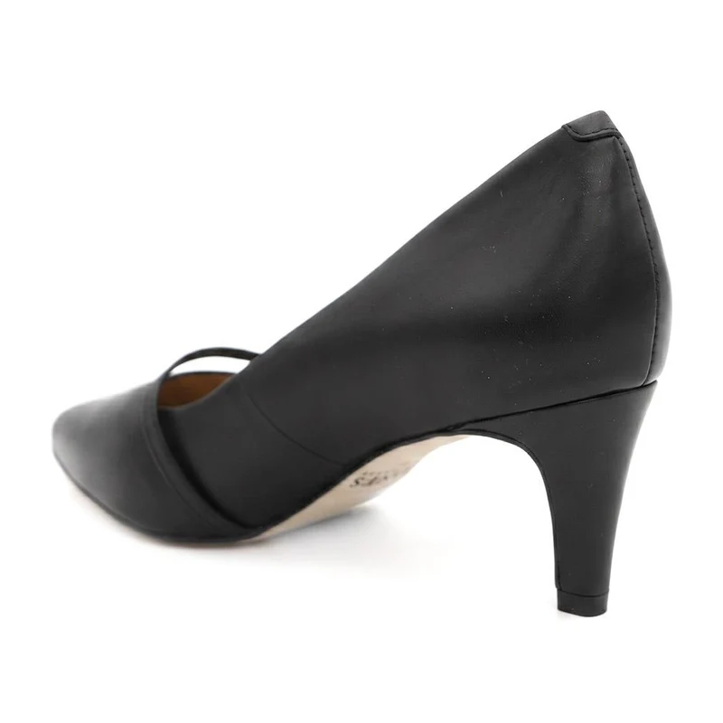 Zienna Leather Stiletto Heel Mary Janes - ZIENNA / 330 272 - Black Leather