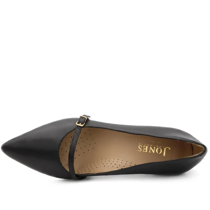 Zienna Leather Stiletto Heel Mary Janes - ZIENNA / 330 272 - Black Leather