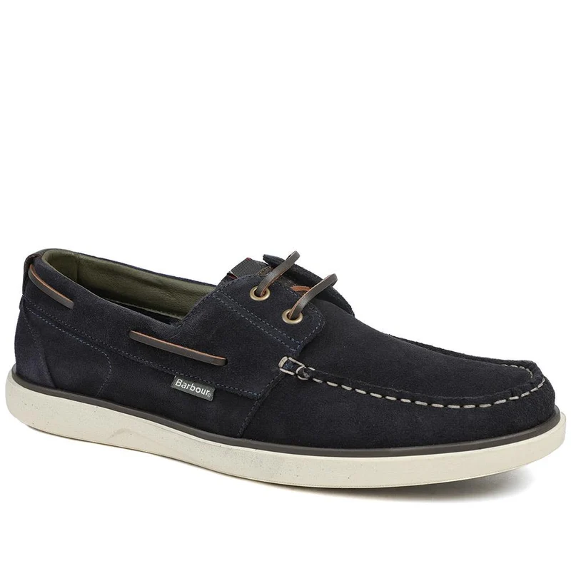 Leather Moccasin Slip On Shoes - BARBR43503 / 328 745 - Navy Suede