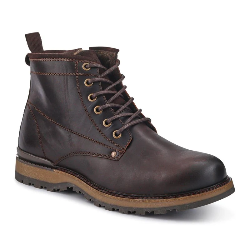 Ealing Leather Ankle Boots - EALING / 321 007 - Dark Brown