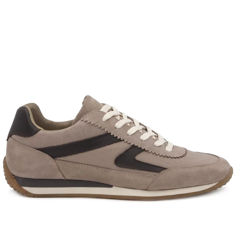 Aeries Leather Lace Up Trainers - AERIES / 329 809 - Beige-Brown