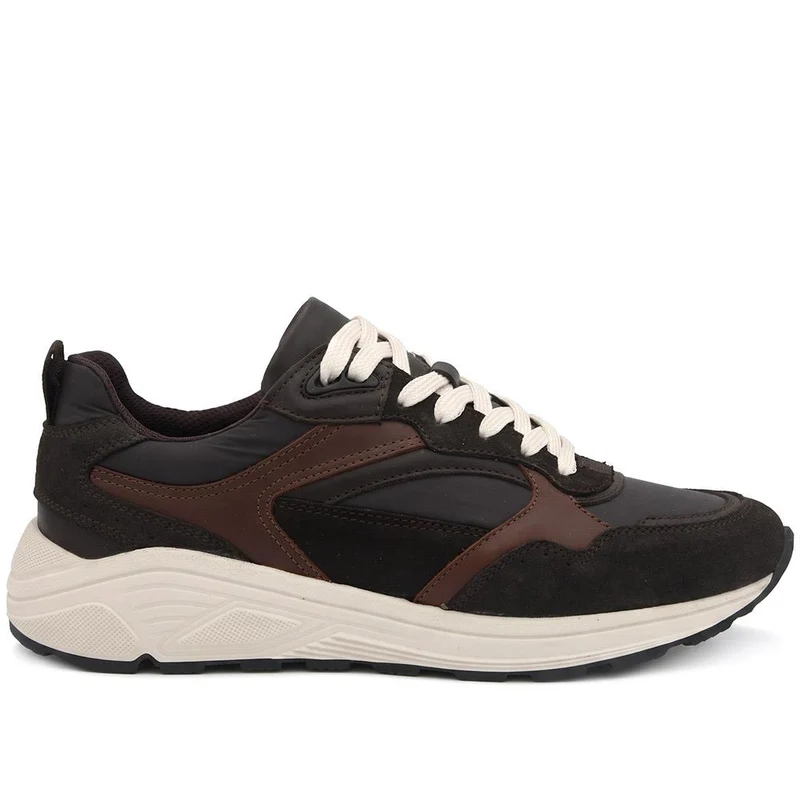 Azelia Leather Lace Up Trainers - AZELIA / 329 810