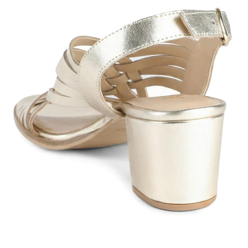 Hosanna Heeled Sandals - HOSANNA / 329 091 - Gold Leather