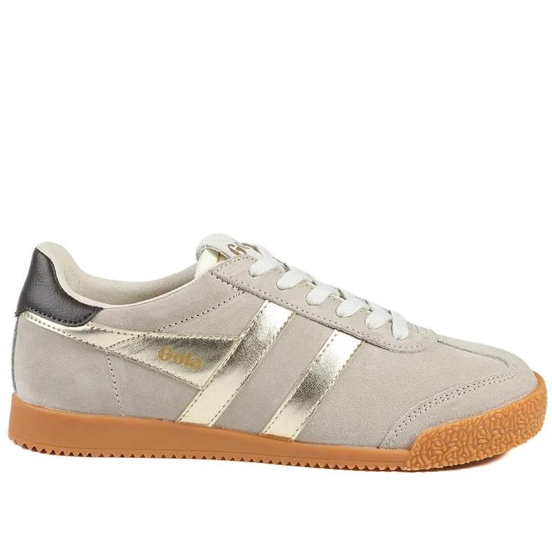 Gola Elan Glitz Leather Trainers - JAC42505 / 327 784 - Beige-Gold