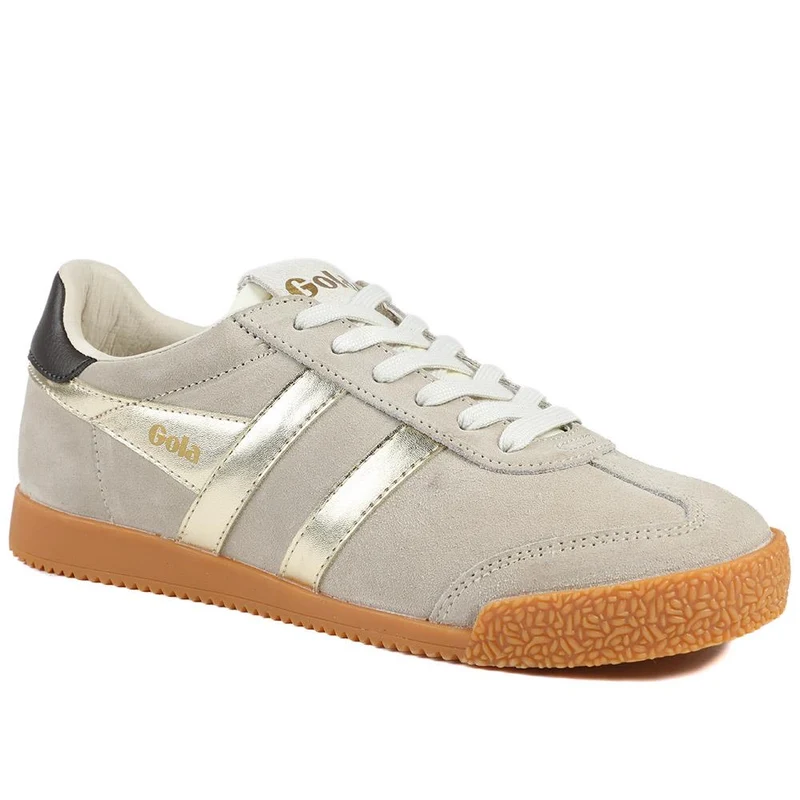 Gola Elan Glitz Leather Trainers - JAC42505 / 327 784 - Beige-Gold
