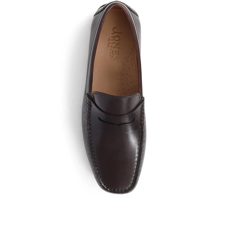 Paterson Leather Moccasins - PATERSON / 325 093 - Dark Brown