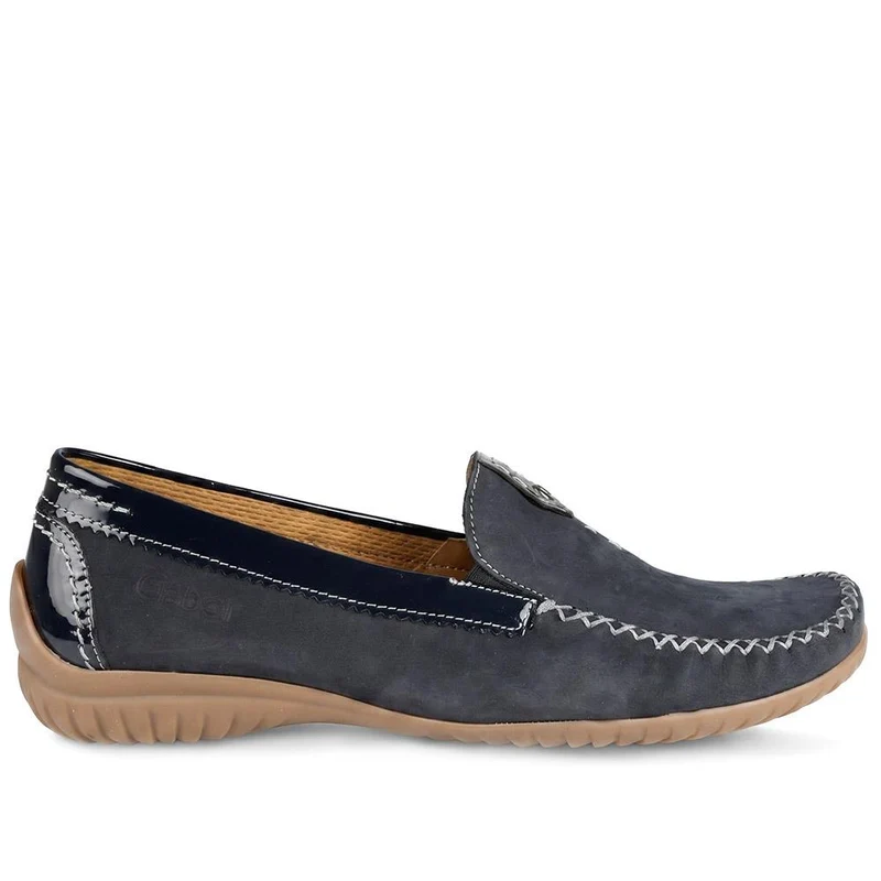Leather Stitched-Detail Loafers - GAB41531 / 327 037