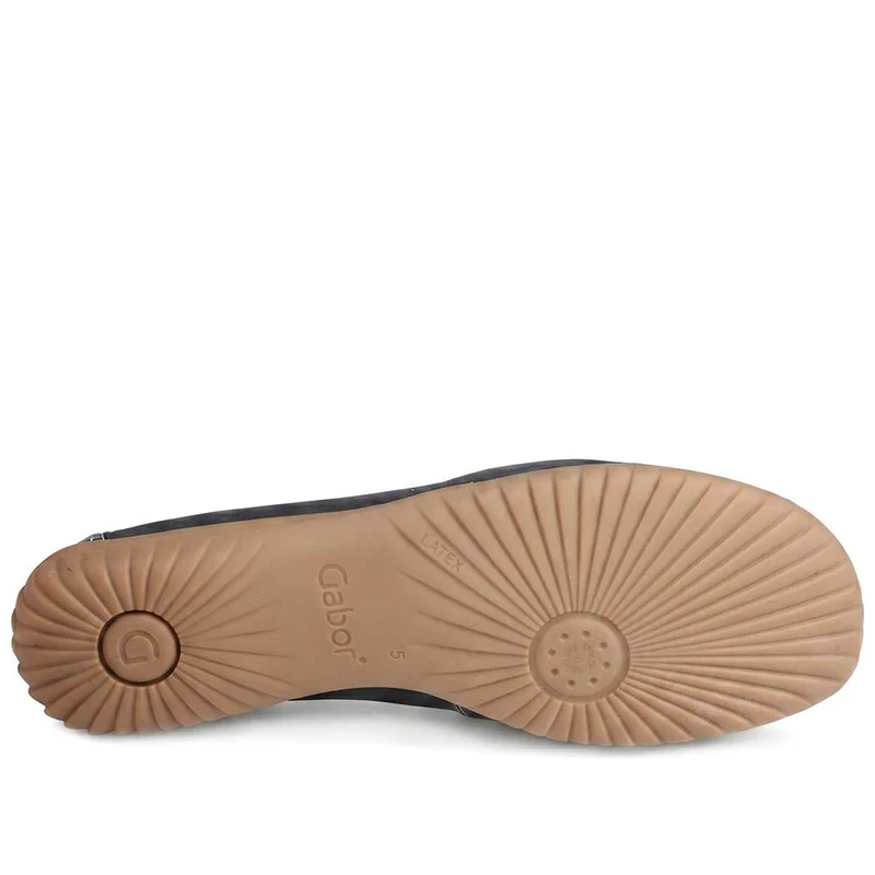 Leather Stitched-Detail Loafers - GAB41531 / 327 037 - Navy