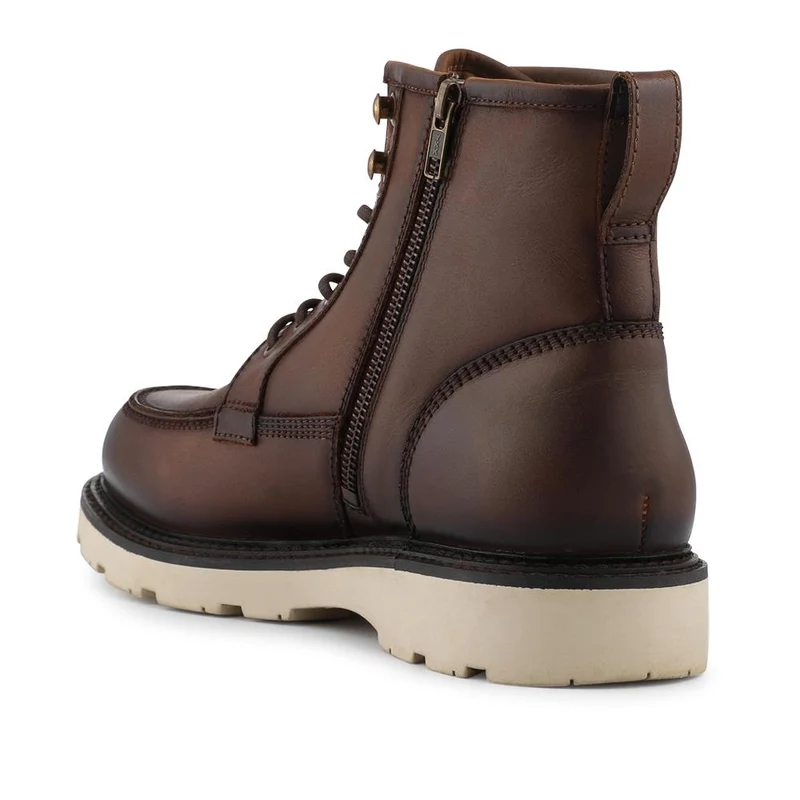 Essex Chunky Leather Boots - ESSEX / 328 074 - Dark Brown