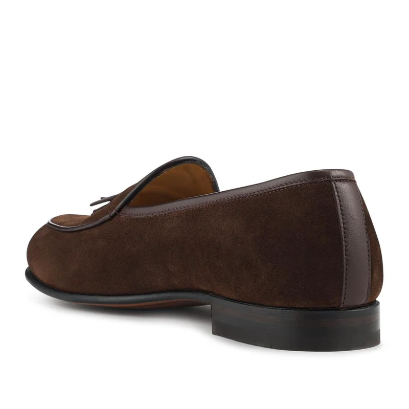 Camillo Smart Leather Tasselled Loafers - CAMILLO / 328 813 - Brown Suede