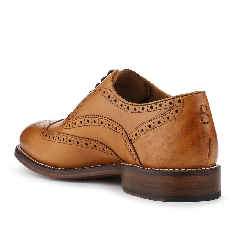 Oliver Sweeney Aldeburgh Calf Leather Oxfords - OLIVR42508 / 328 556 - Tan