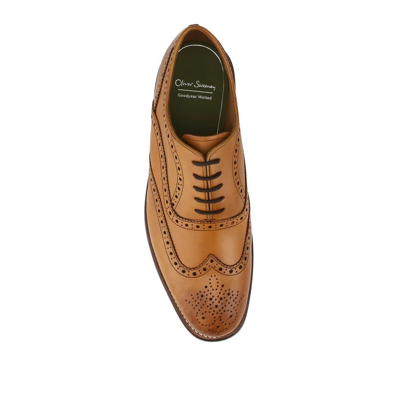 Oliver Sweeney Aldeburgh Calf Leather Oxfords - OLIVR42508 / 328 556 - Tan