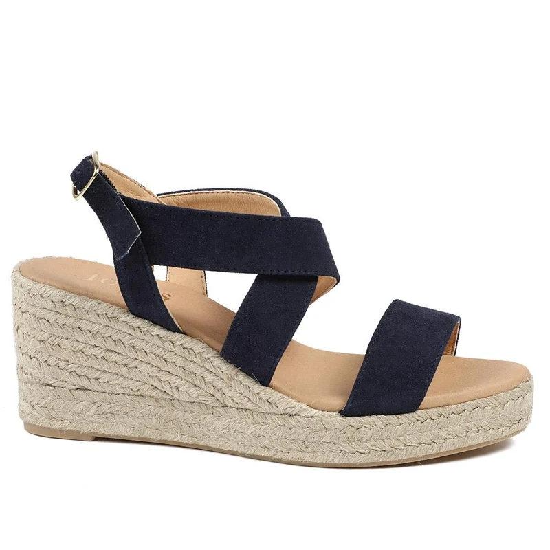 Romilly Leather Wedge Heeled Espadrilles - ROMILLY / 329 085