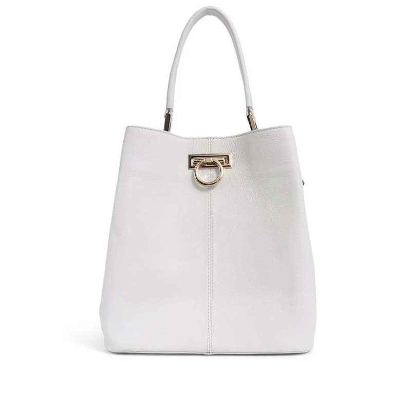 Verna Leather Shoulder Bag - VERNA / 325 467 - White