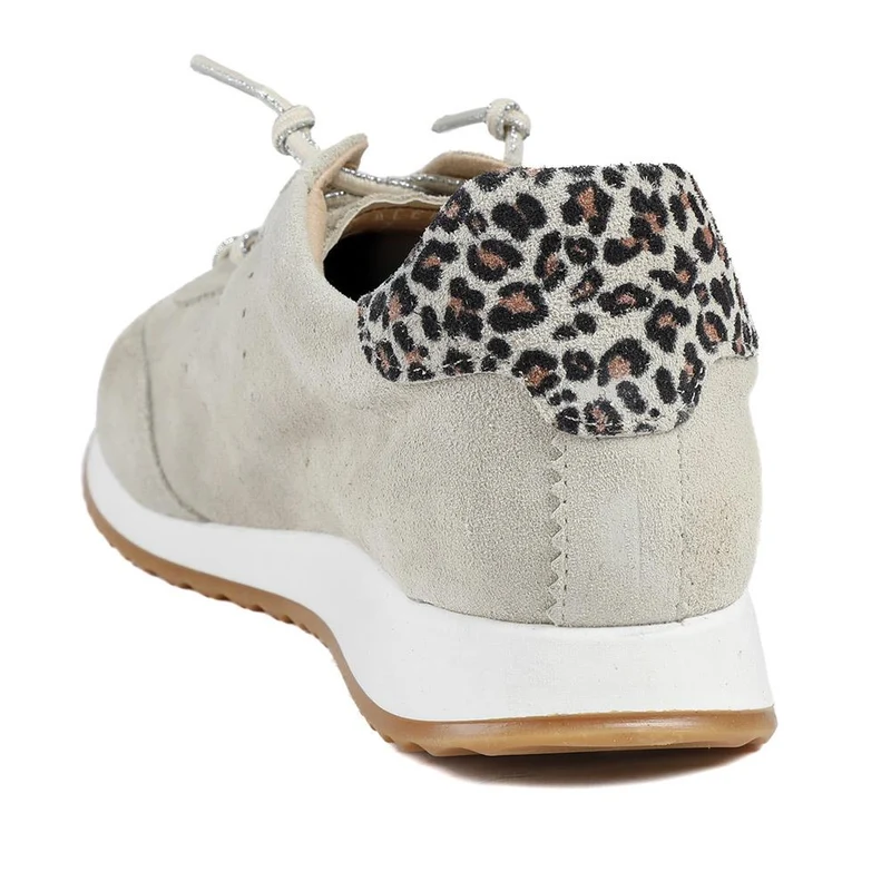 Alenya Suede Leather Lace Up Trainers - ALENYA / 328 895 - Taupe Suede