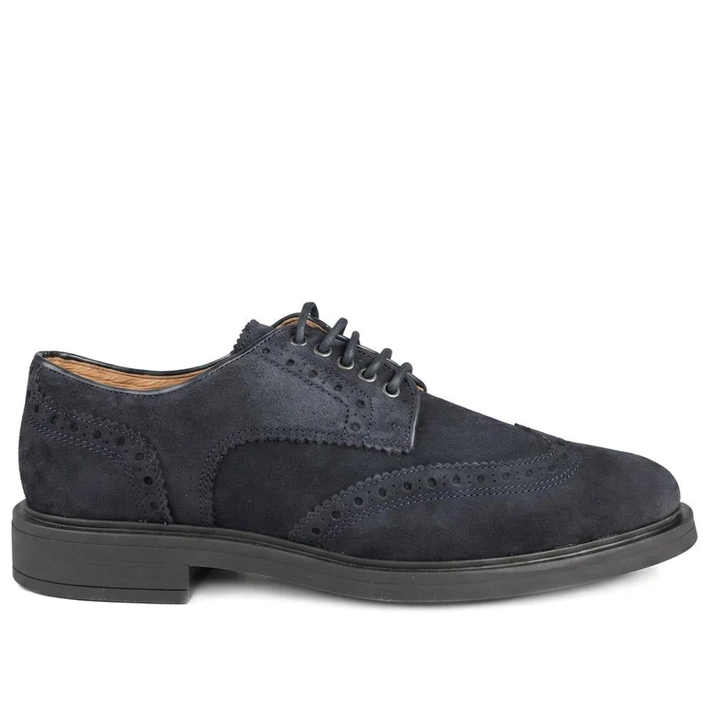 Karkor Leather Brogue Shoes - KARKOR / 330 218 - Blue Suede