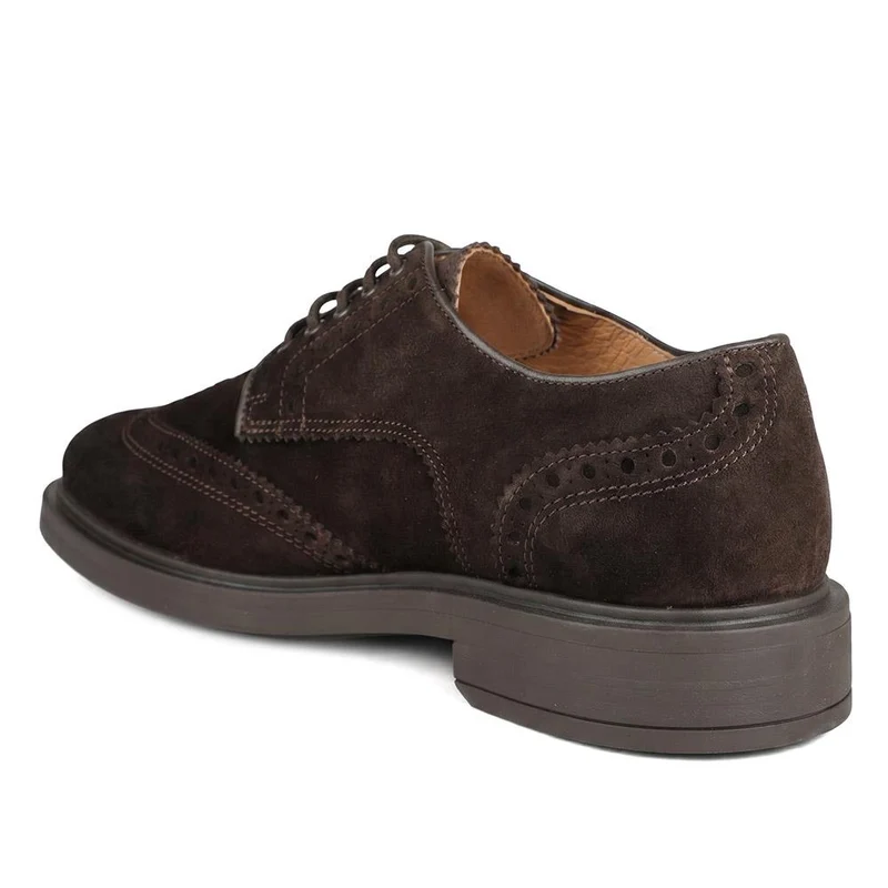Karkor Leather Brogue Shoes - KARKOR / 330 218 - Dark Brown Suede
