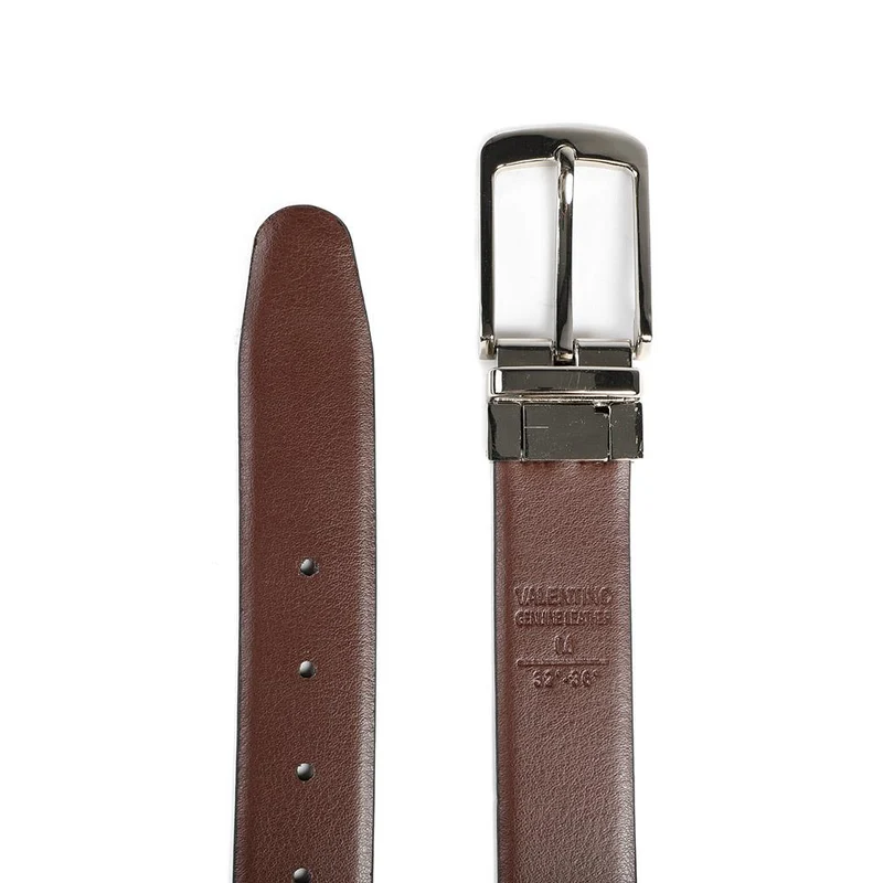 Valentino Reversible Leather Belt - VALENTINO / 328 613 - Black-Brown