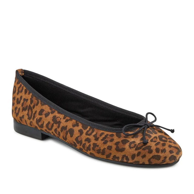 Ofelia Bow Detail Leather Pumps - OFELIA / 328 560 - Leopard