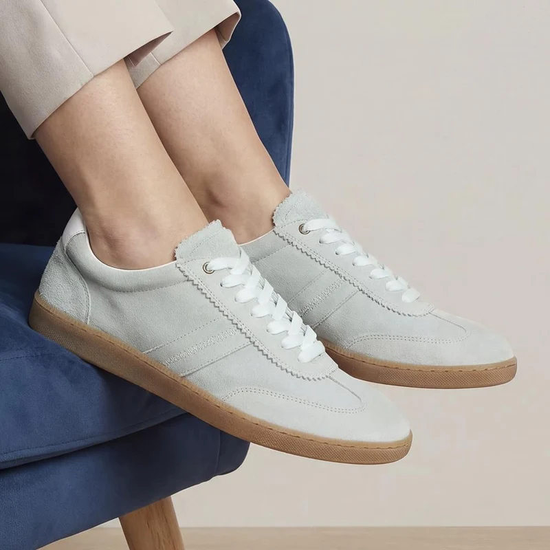 Annora Casual Leather Trainers - ANNORA / 328 757 - Mint